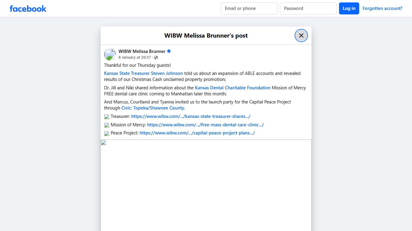 Thankful for our Thursday guests!... - WIBW Melissa Brunner Facebook